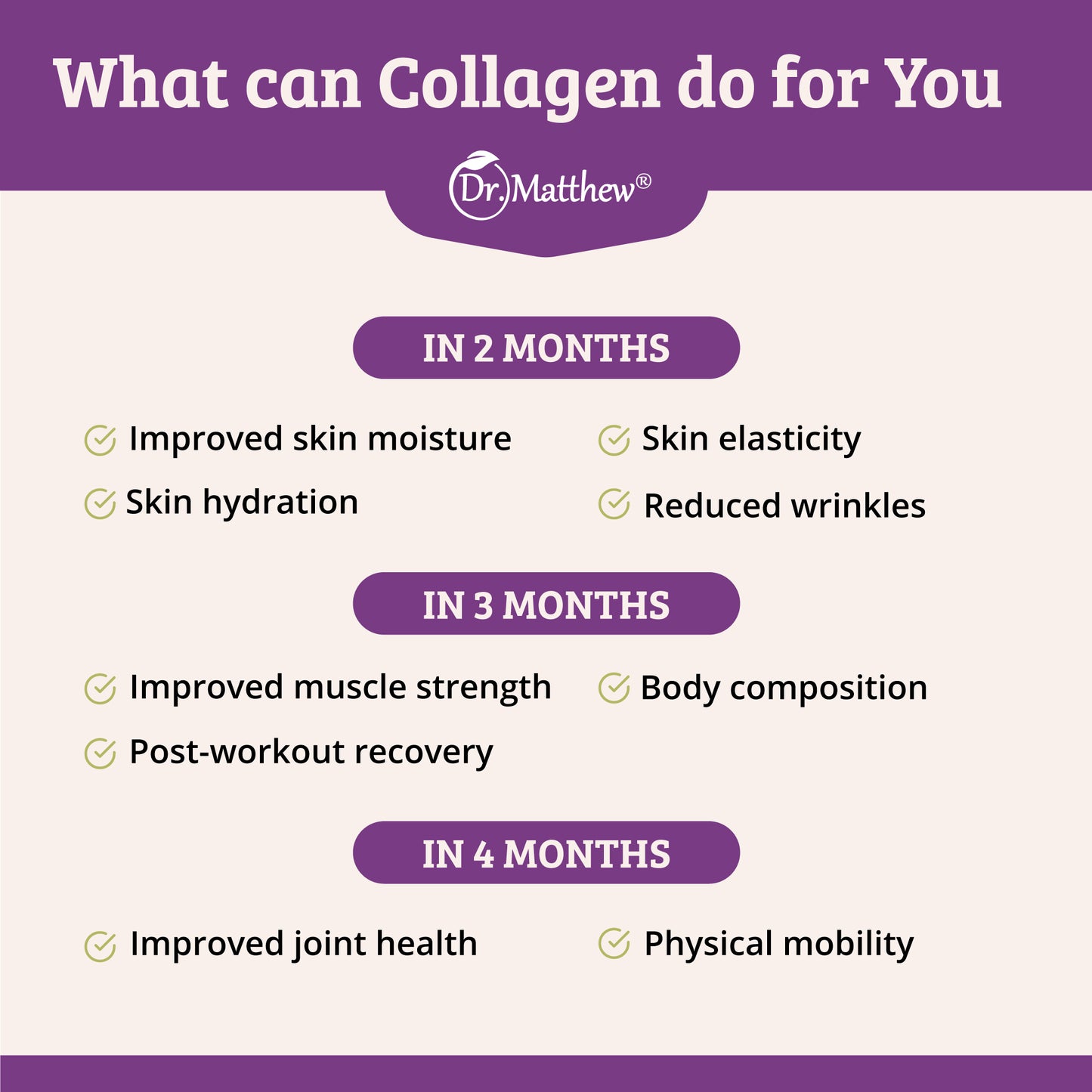 Collagen Protein Powder. Unflavored. Grass Fed. For Joints, Skin, Hair Growth & Muscle Recovery.