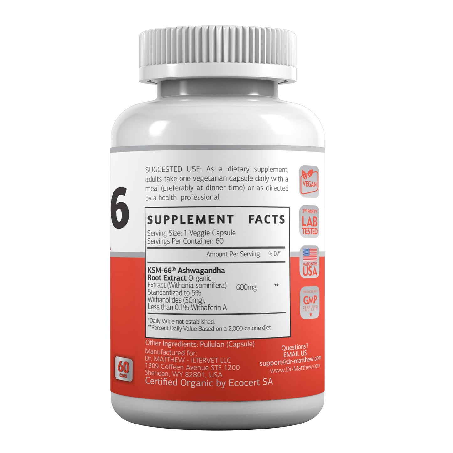 Organic Ashwagandha KSM 66 Capsules