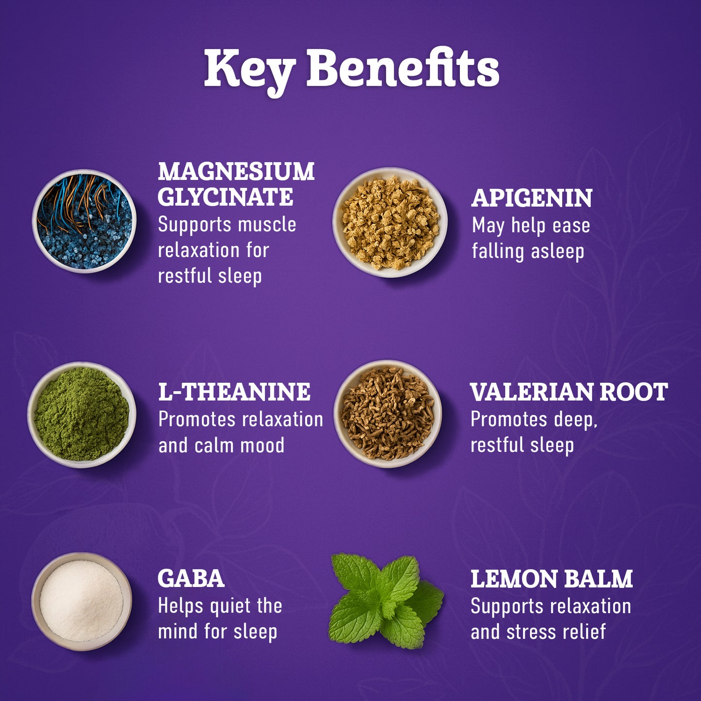 Magnesium Powder for Sleep—Melatonin-Free Night Drink. Sleep Aid with Magnesium Glycinate + Citrate, GABA, L-Theanine, Apigenin, Valerian & Lemon Balm—Sugar-Free