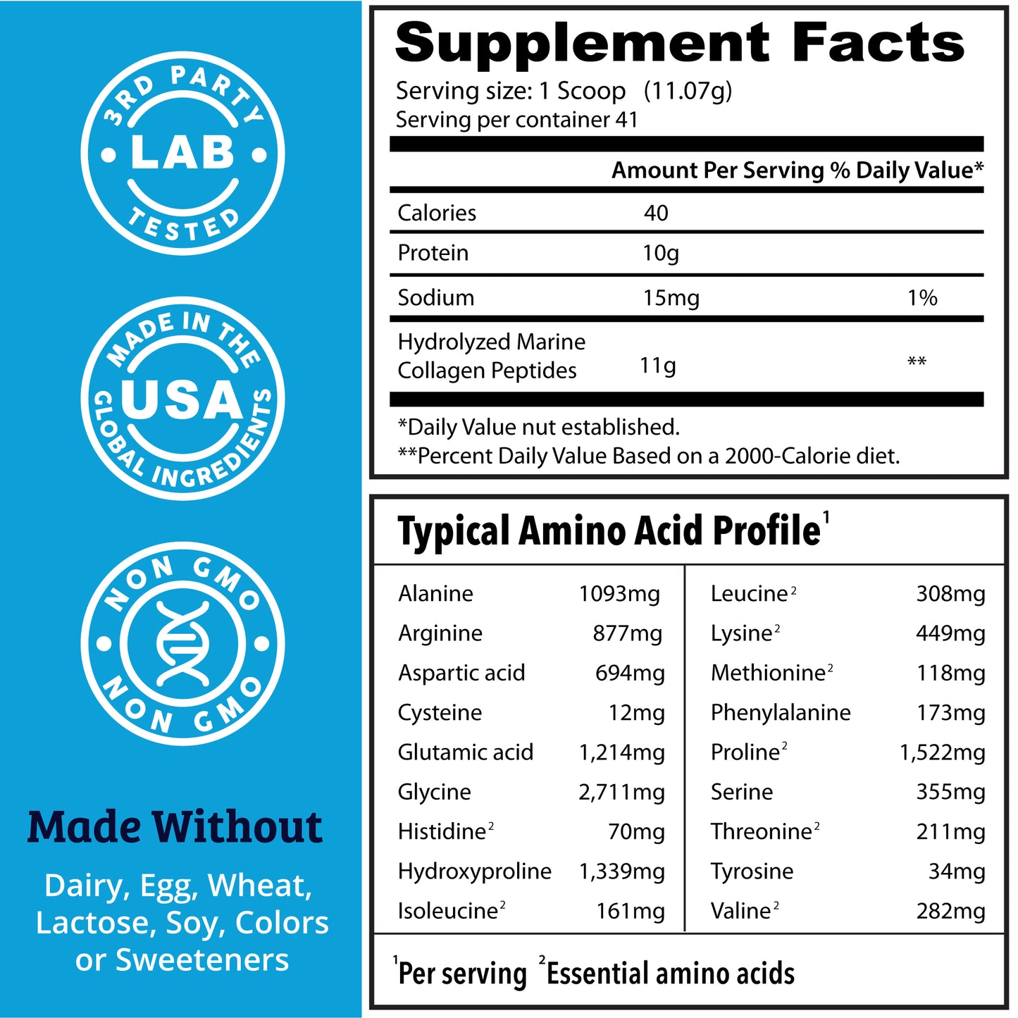 Marine Collagen Powder from Wild Caught Fish for Skin, Hair, Nail, Joint.