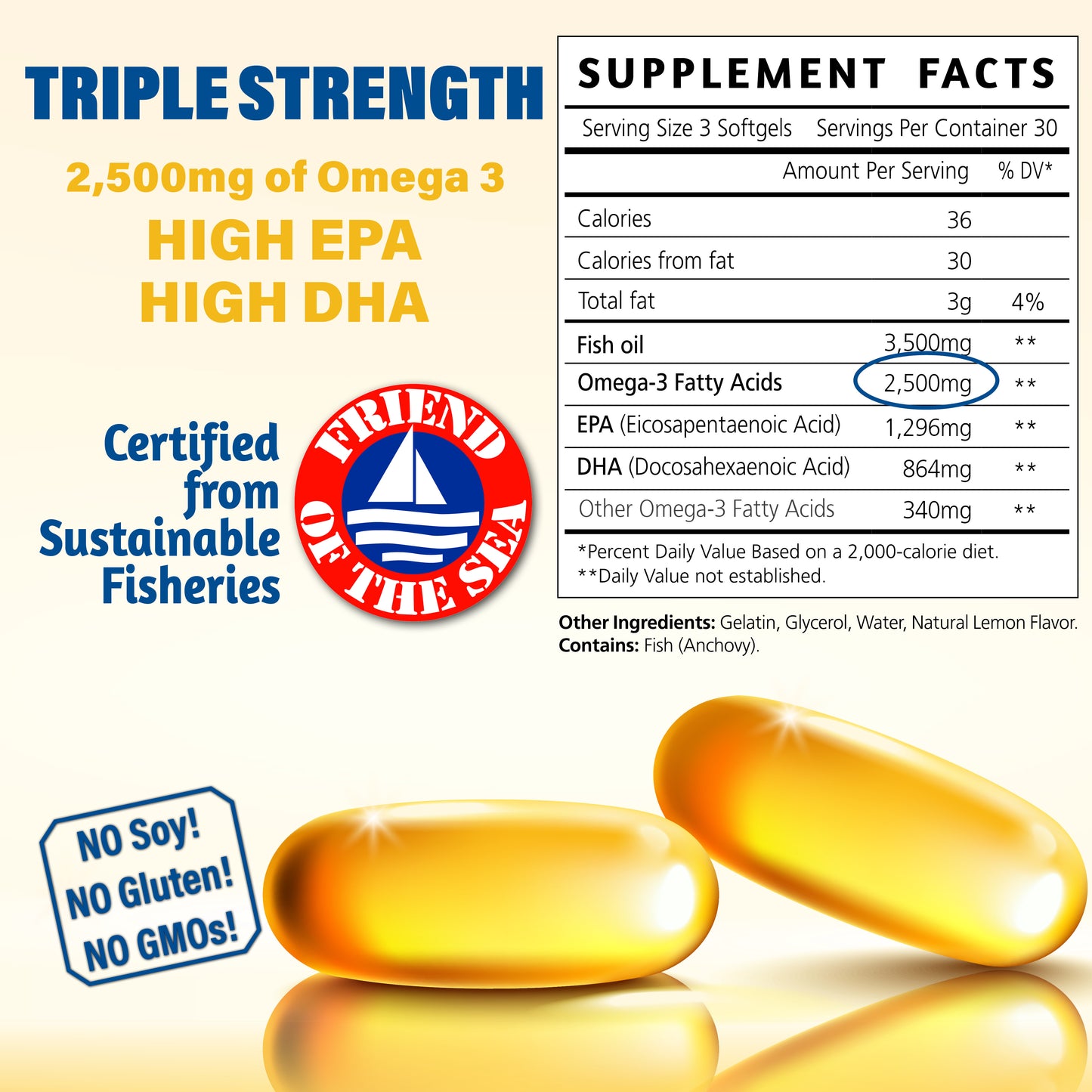 Omega 3 Fish Oil with EPA and DHA