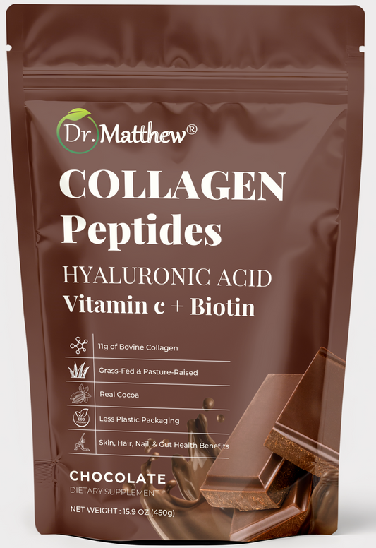 Chocolate Collagen Powder with Hyaluronic Acid, Biotin and Vitamin C