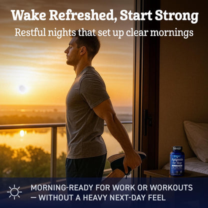 Apigenin Supplement for Sleep — Melatonin Free, Plant-Based Nighttime Support — With Magnesium, L-Theanine, Lemon Balm, Valerian, Passion Flower & Black Pepper — Restful Nights & Clear Mornings