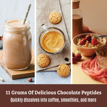 Chocolate Collagen Powder with Hyaluronic Acid, Biotin and Vitamin C