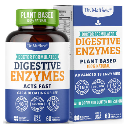 Digestive Enzymes for Women & Men with Lactase Lipase Amylase Bromelain