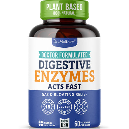 Digestive Enzymes for Women & Men with Lactase Lipase Amylase Bromelain