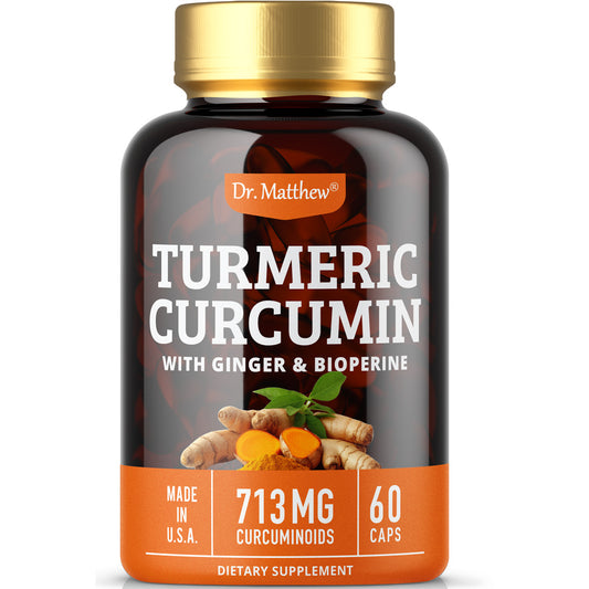 Turmeric Curcumin with Ginger and Black Pepper. 15X High Potency & Absorption